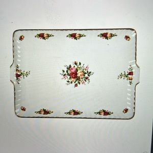 Royal Albert Old Country Roses Fluted Serving Tray 12’5 Like New